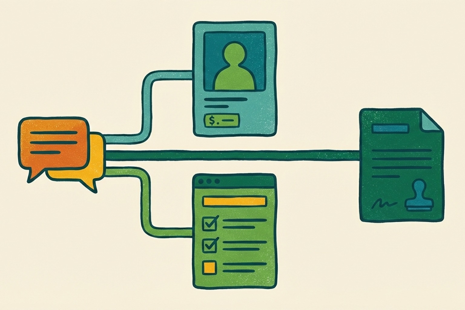 Connected chat pulling context from product details, orders and store policies