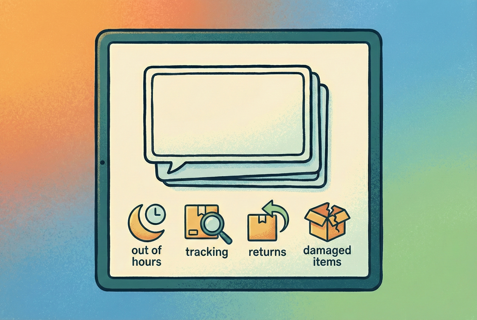 Customer support templates for tracking, returns, out of hours replies and damaged items