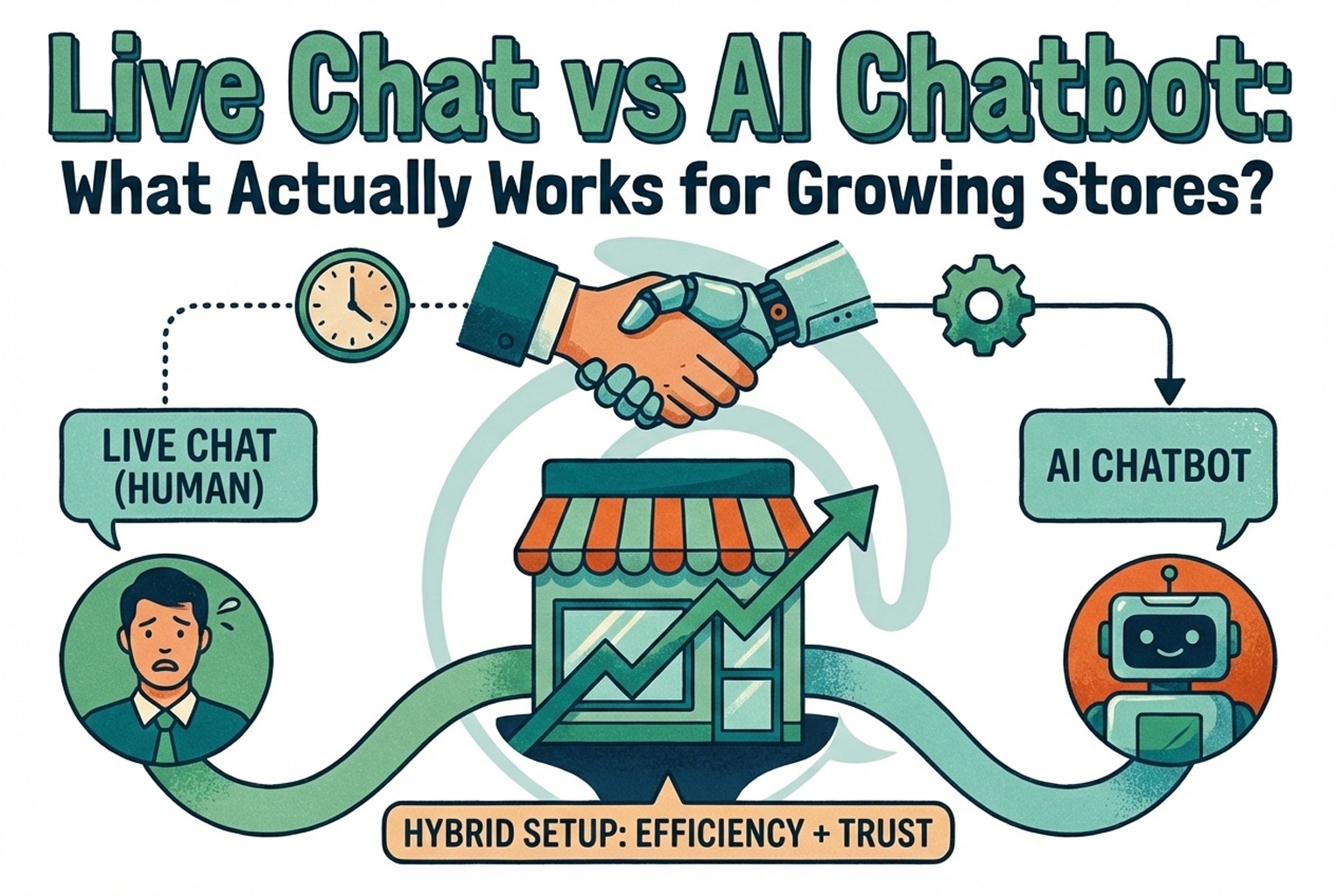 Live Chat vs AI Chatbot: What Actually Works for Growing Stores?